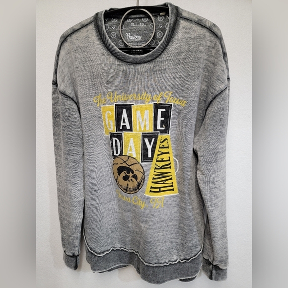 Pressbox By Royce Apparel Gray University of Iowa Game Day Sweatshirt Size XL - Picture 1 of 9